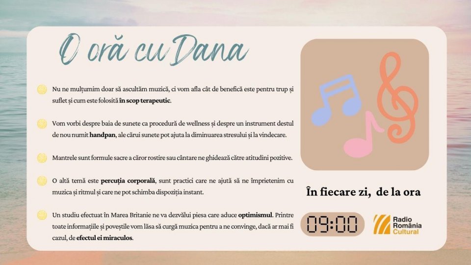 O oră cu Dana - Sonorități | PODCAST