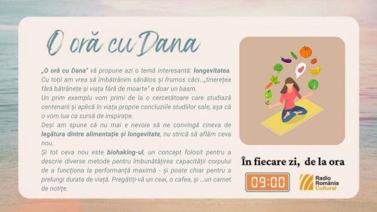 O oră cu Dana - Longevitate | PODCAST