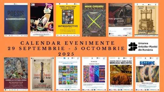 Uniunea Artiștilor Plastici din România recomandă evenimentele vizuale ale săptămânii 29 septembrie – 5 octombrie 2025