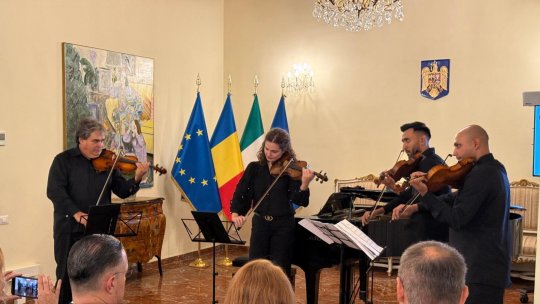 „Vioara și Enescu”, ovații la Ambasada României în Italia. Festivalul Propatria continuă la Roma și în alte patru orașe europene