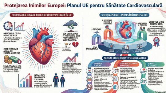 Raportul de gardă: UE lansează Safe Hearts, primul Plan European pentru sănătatea cardiovasculară. Prevenția personalizată, inteligența artificială și cercetarea sunt în prim-plan