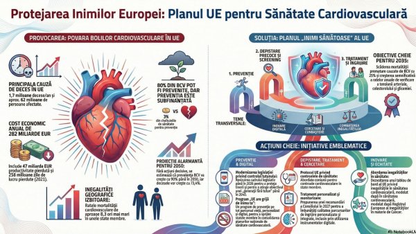 Raportul de gardă: UE lansează Safe Hearts, primul Plan European pentru sănătatea cardiovasculară. Prevenția personalizată, inteligența artificială și cercetarea sunt în prim-plan