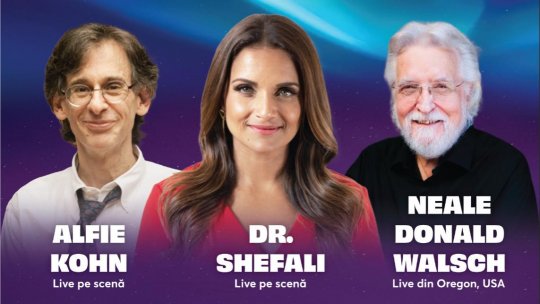 Dr. Shefali Tsabary, Alfie Kohn și Neale Donald Walsch, prezintă conferința „Părinte conștient, copil împlinit”, pe 10 mai 2026, la Sala Palatului
