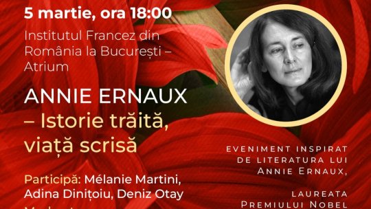 Literatura lui Annie Ernaux, laureata Nobelului literar din 2022, în centrul unui eveniment la București