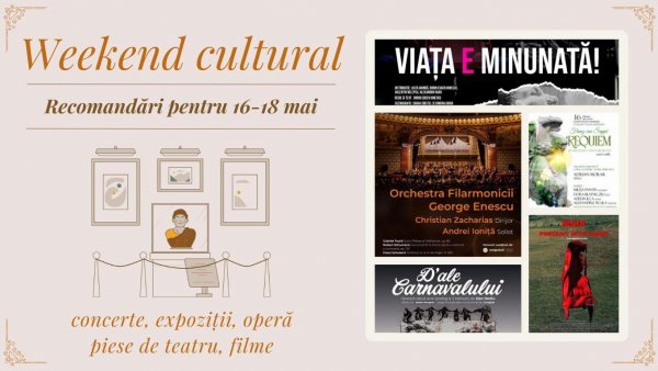 Weekend cultural - Recomandări pentru 16-18 mai