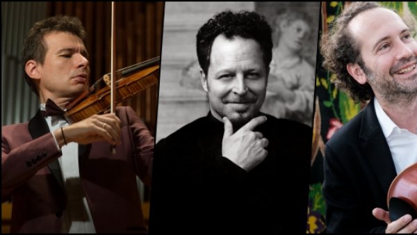 Dirijorul american JOHN AXELROD,  ALEXANDRU TOMESCU (vioară) și RĂZVAN POPOVICI (violă): Concert Mozart/Ceaikovski la Sala Radio