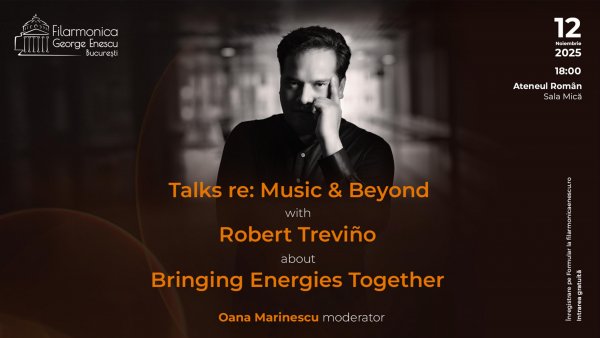 Dirijorul Robert Treviño se întâlnește cu publicul, la Ateneul Român, pe 12 noiembrie, într-o discuție despre cum depășim diferențele și unim energiile