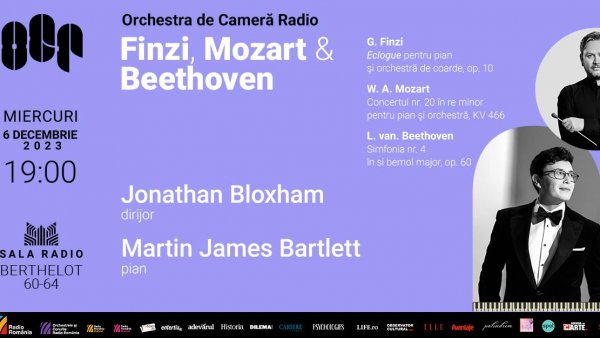 A cântat pentru Majestatea Sa Regina Elisabeta a II-a și sosește la Sala Radio: pianistul britanic MARTIN JAMES BARTLETT