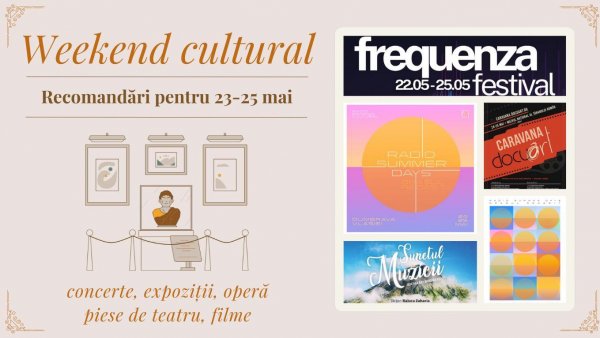 Weekend cultural - Recomandări pentru 23-25 mai