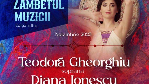 Soprana Teodora Gheorghiu și pianista Diana Ionescu încheie Turneul Național Zâmbetul Muzicii cu un recital la Bistrița, pe 8 noiembrie