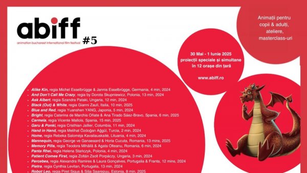 ABIFF anunță filmele selecționate în competițiile internaționale de scurtmetraje și înscrierea pentru pitch-ul online de proiecte pentru producătorii și artiștii români