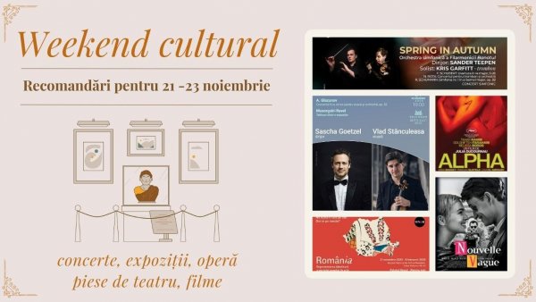 Weekend cultural - Recomandări pentru 21-23 noiembrie