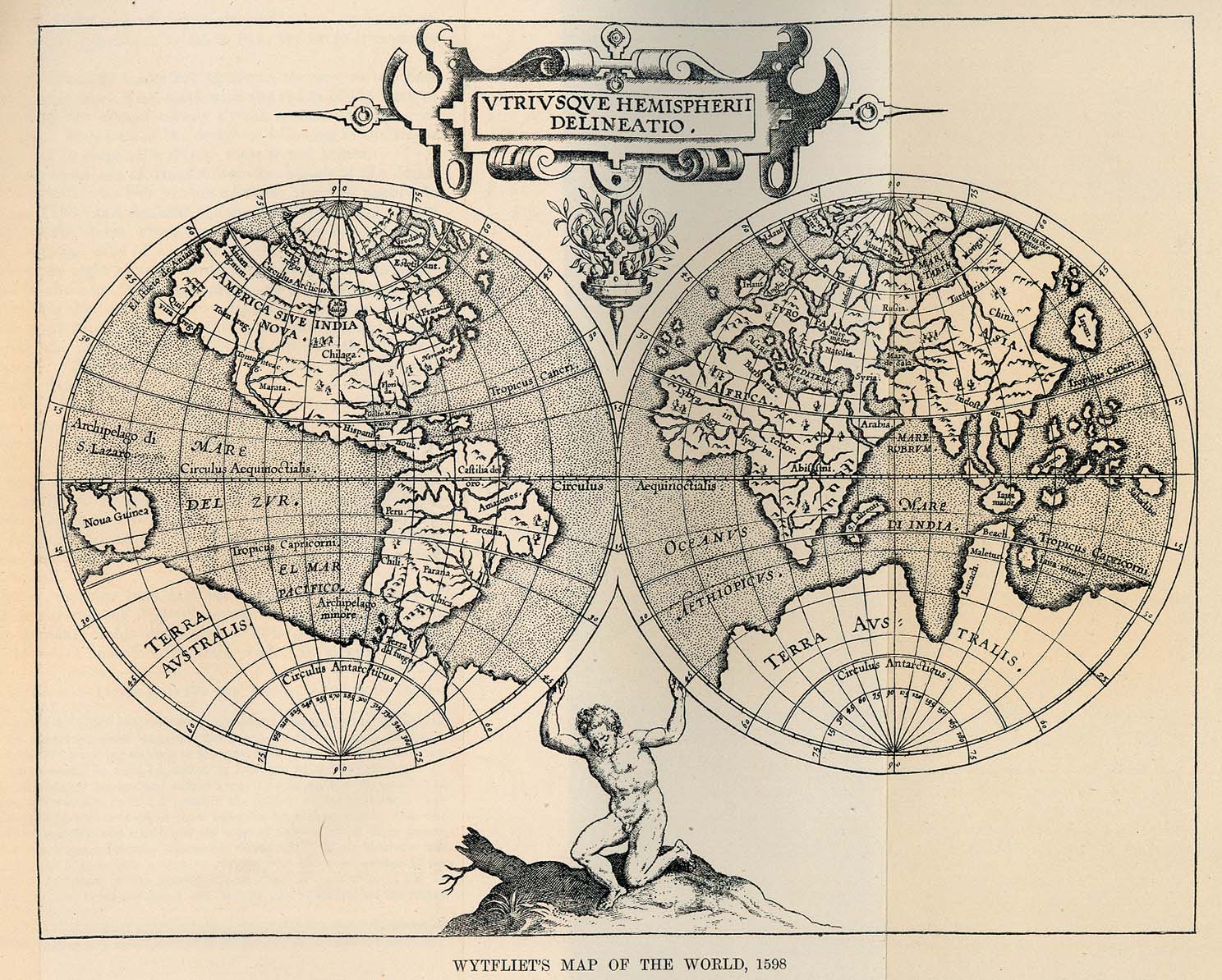 Harta planetara la 1598