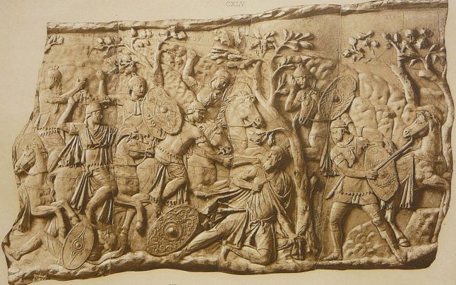 Scena de lupta de pe Columna lui Traian