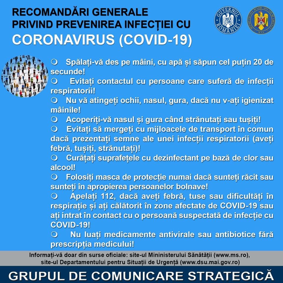 Coronavirus - recomandari