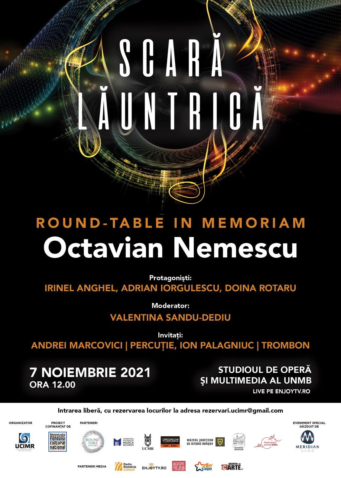 Scară lăuntrică”: Round Table in memoriam Octavian Nemescu | Muzică-Dans-Arte România Cultural