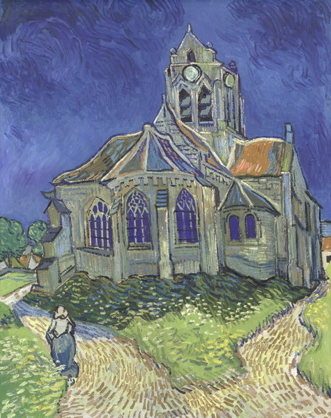 Vincent van Gogh, Biserica din Auvers-sur-Oise, 1890, ulei pe panza, 93 x 74,5 cm, Musée d’Orsay, Paris. © Dist. RMN-Grand Palais / Patrice Schmidt.