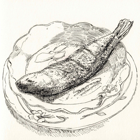 Local dish - Ilustrație Matei Rădulescu