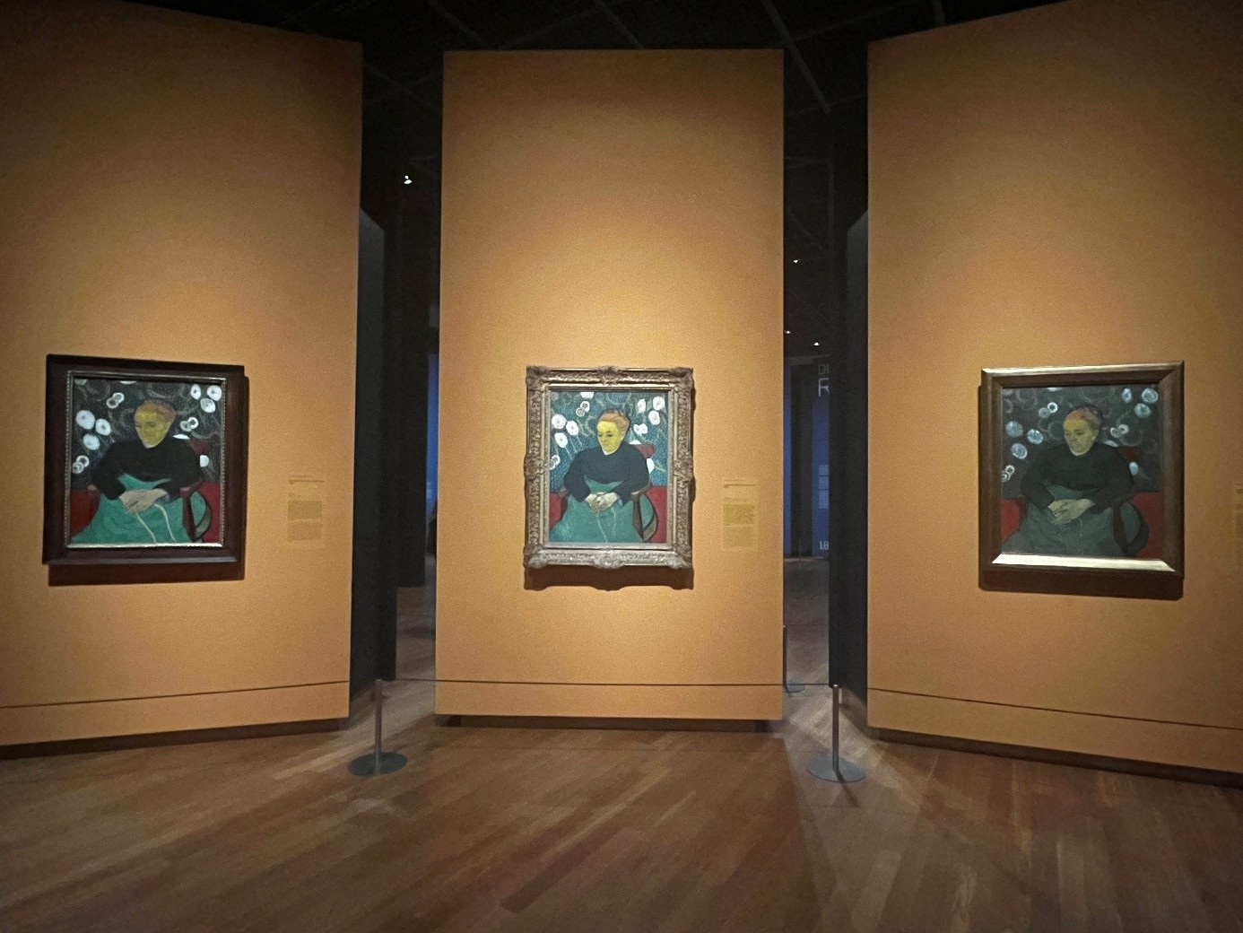 Imagine cu La Berceuse din expozitia Van Gogh si Roulin