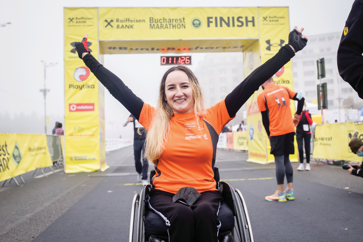 TeamMotivation_Roxana, la linia de sosire de la Maratonul București