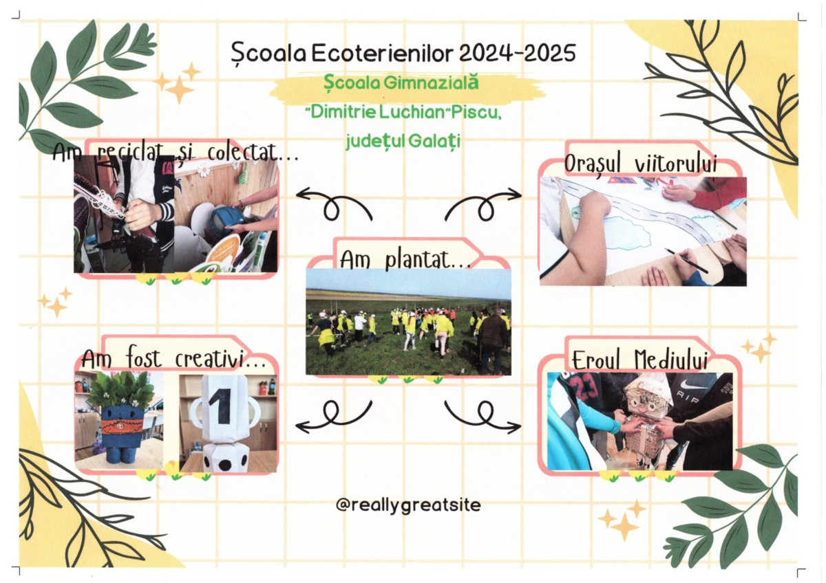 Locul IX - ȘCOALA GIMNAZIALĂ DIMITRIE LUCHIAN, COMUNA PISCU