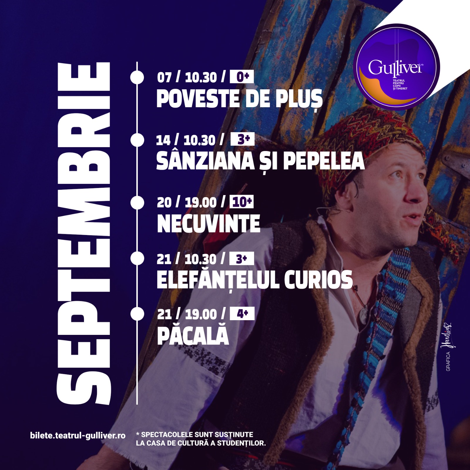 Program spectacole septembrie
